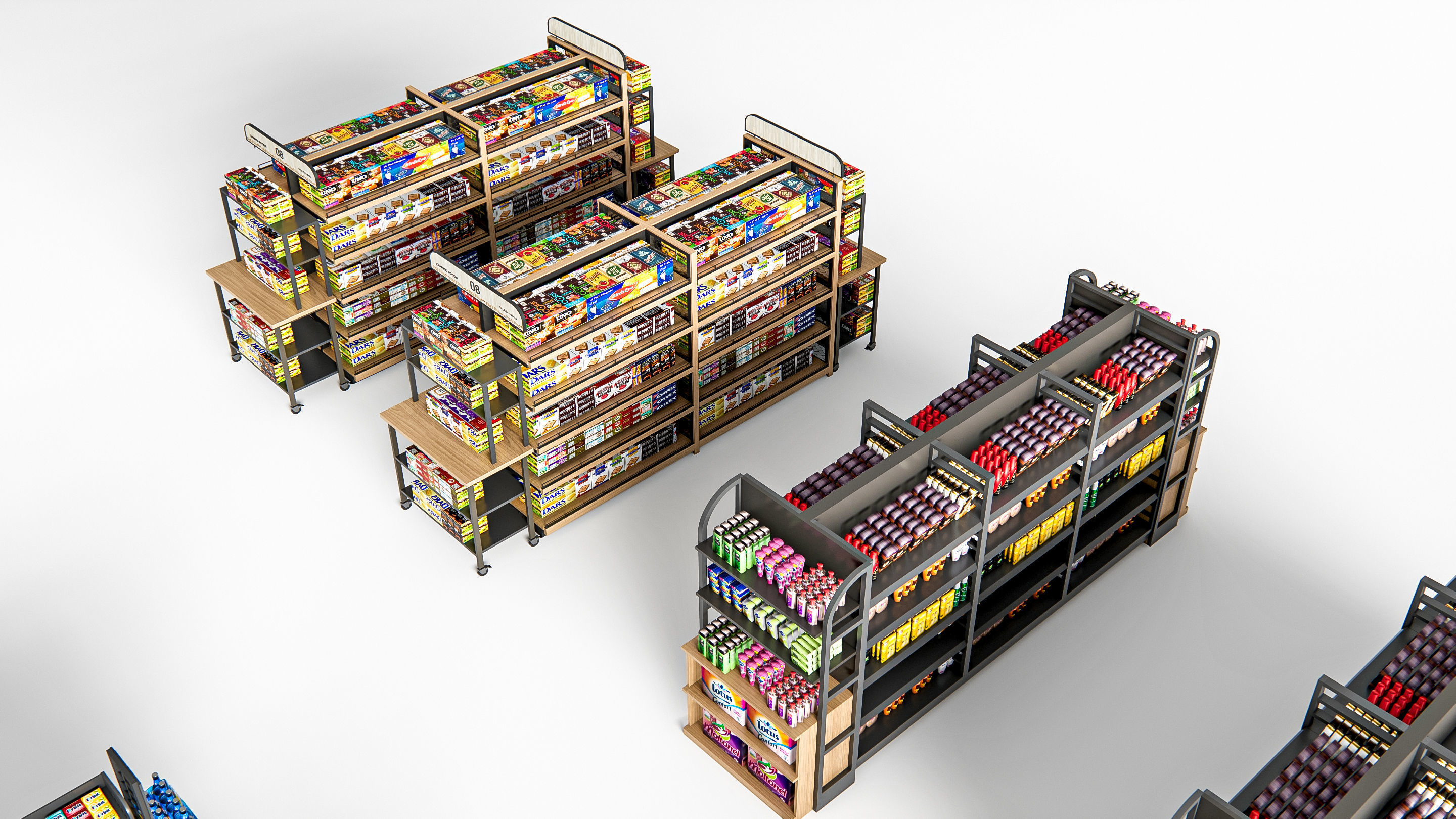 Supermarket Shop Store Elements checkout 1 3D model_18