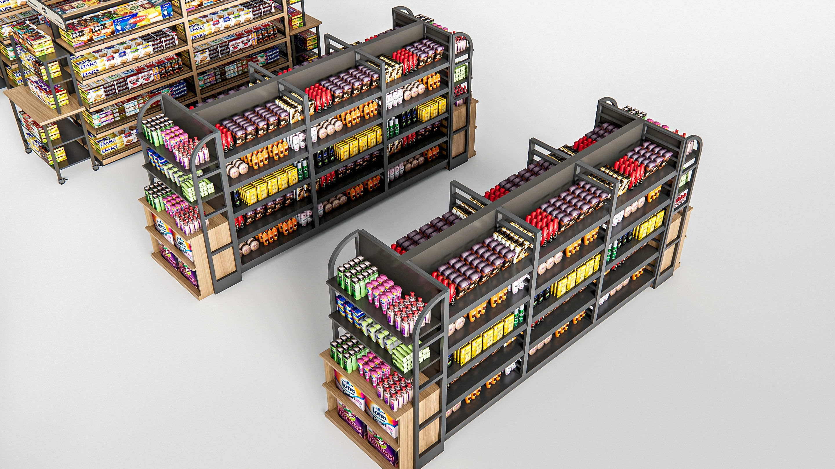 Supermarket Shop Store Elements checkout 1 3D model_19