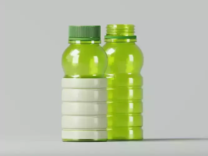 Plastic Juice Bottle 3D Model