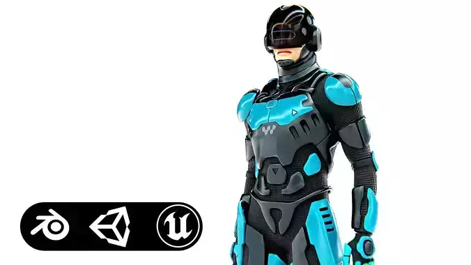 MECHA SOLDIER-E  Rigged for Unreal Engine - Unity - MIXAMO