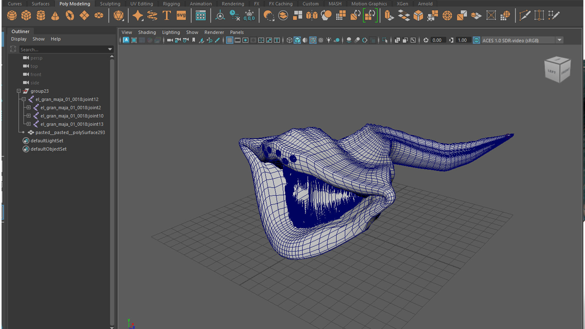 El Gran Maja 3D Model with Swimming Loop Animation 3D model_3