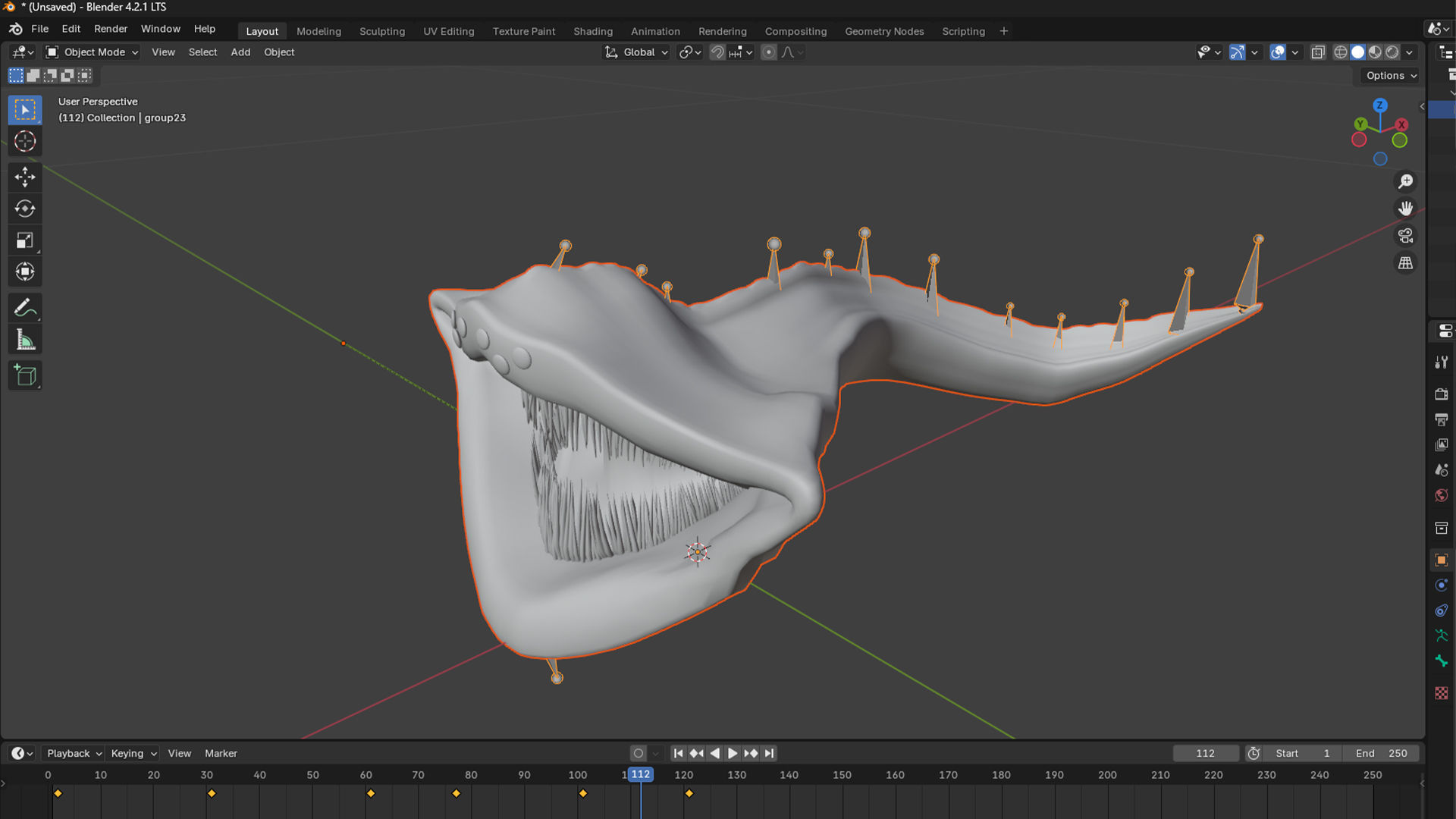 El Gran Maja 3D Model with Swimming Loop Animation 3D model_4