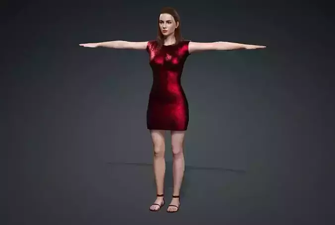 Party Girl Rigged Animated