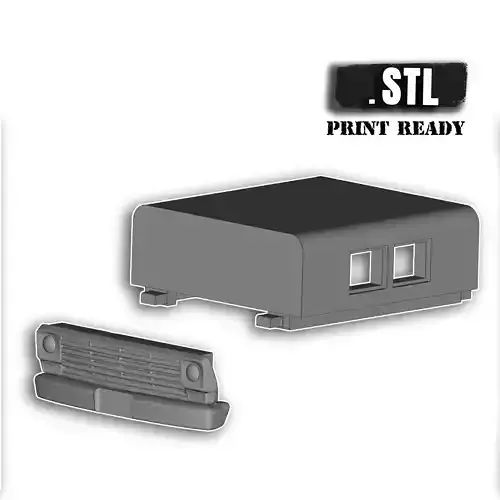 Camper shell and Grille Vintage 1968 Series 6 PickUp Red Truck 