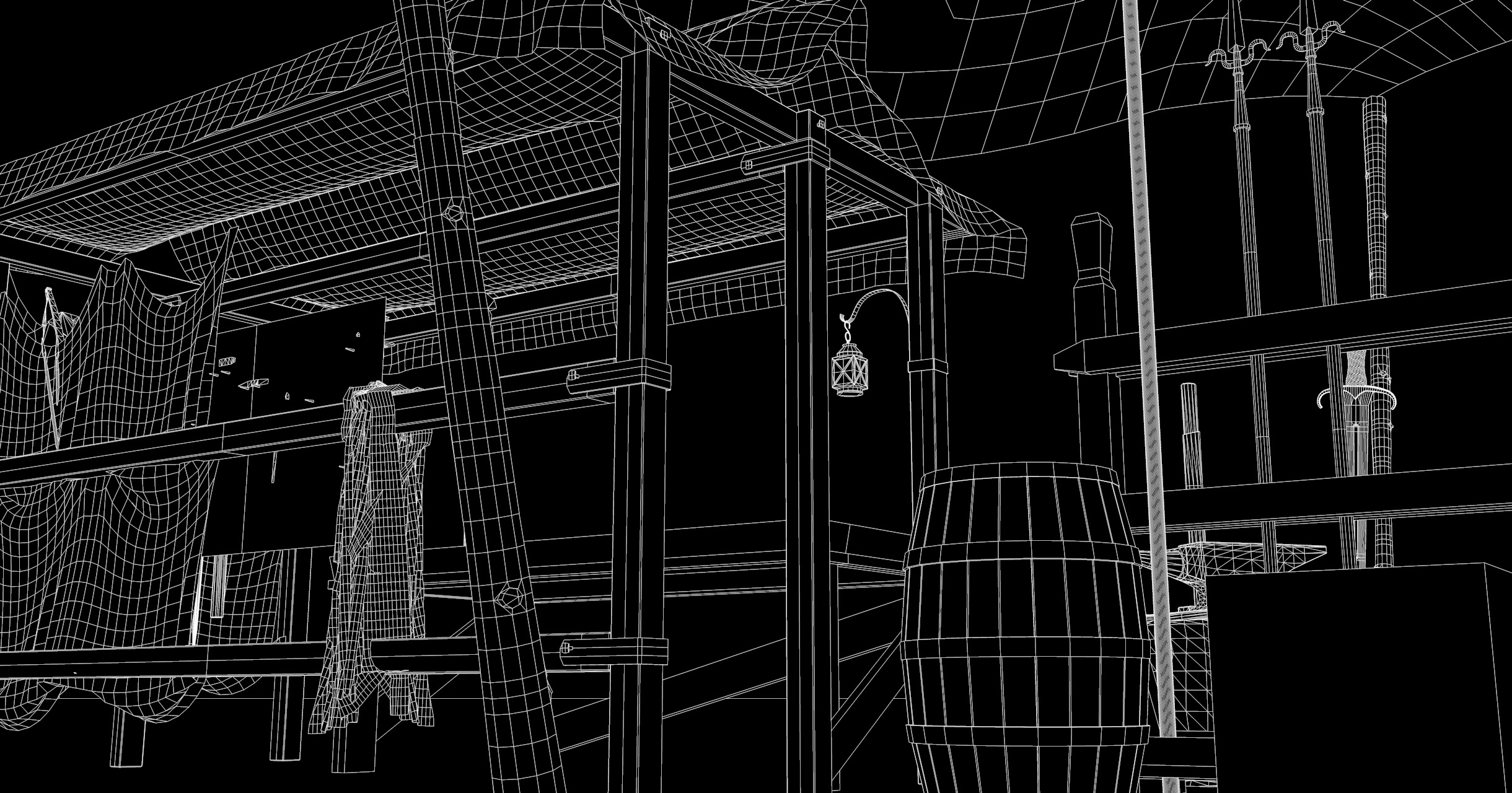 Medieval Market Stall 02 3D model_5