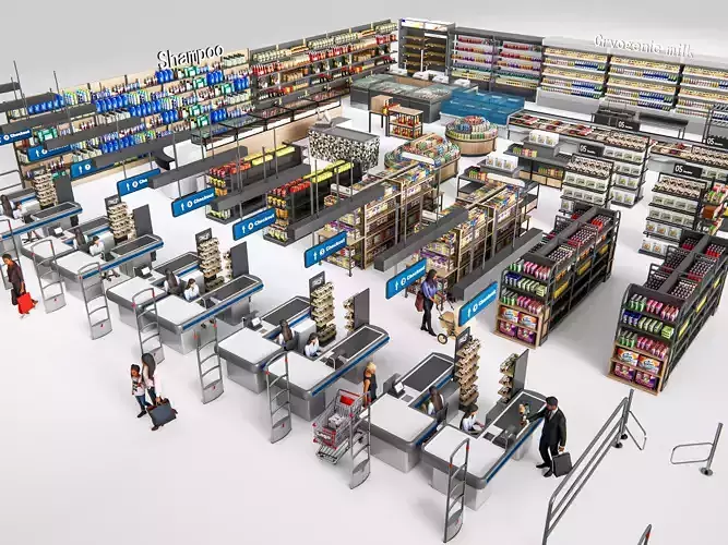 Supermarket Shop Store Elements checkout 4