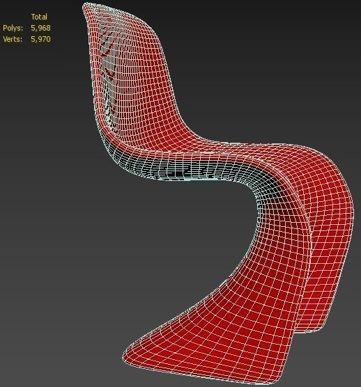 Plastic Chair 3D model_7