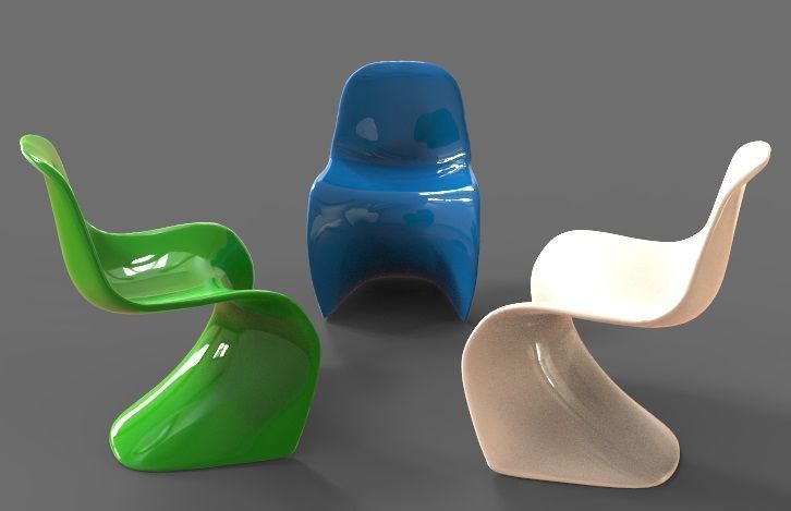 Plastic Chair 3D model_8
