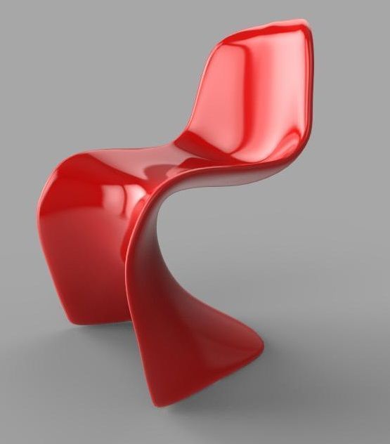 Plastic Chair 3D model_3