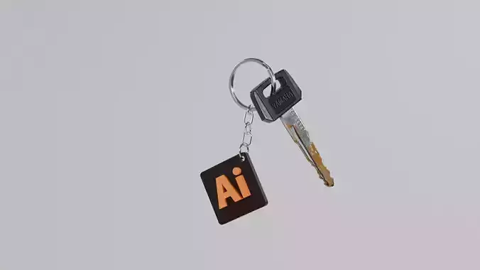 Adobe Illustrator Keychain 3D print model