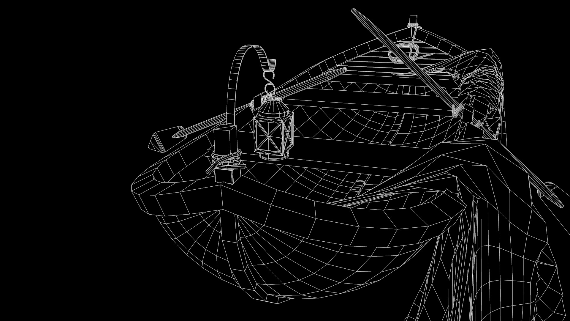 Medieval Fishing Boat 3D model_12