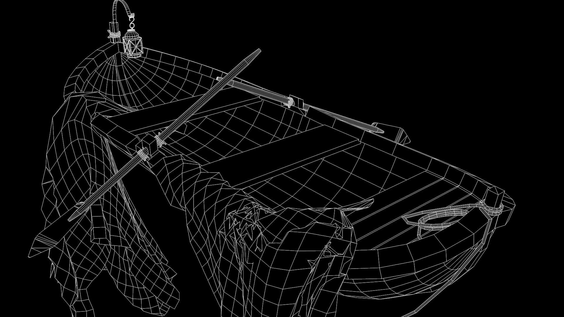 Medieval Fishing Boat 3D model_11