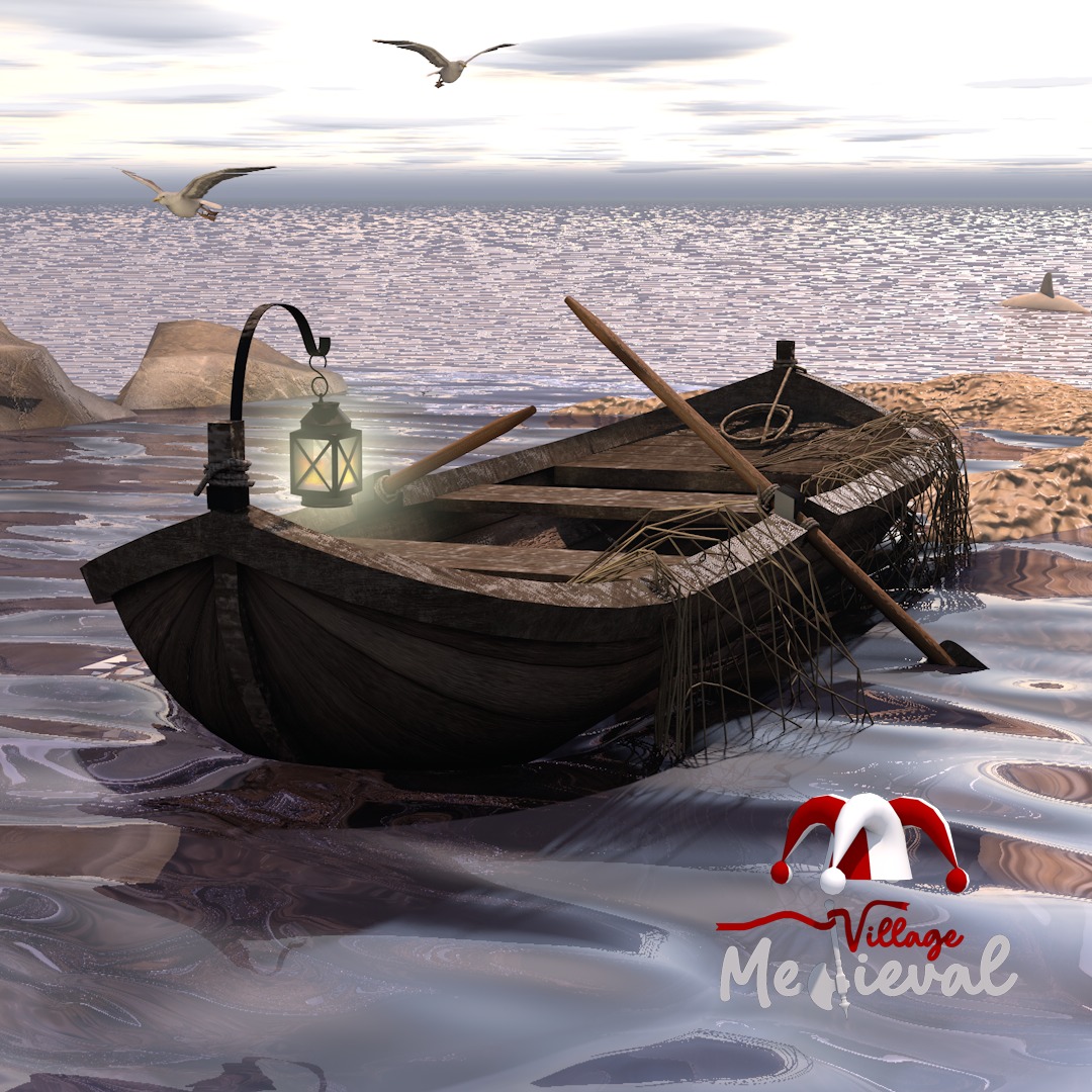 Medieval Fishing Boat 3D model_16