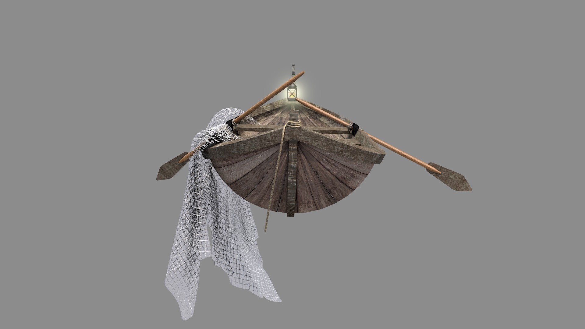 Medieval Fishing Boat 3D model_1