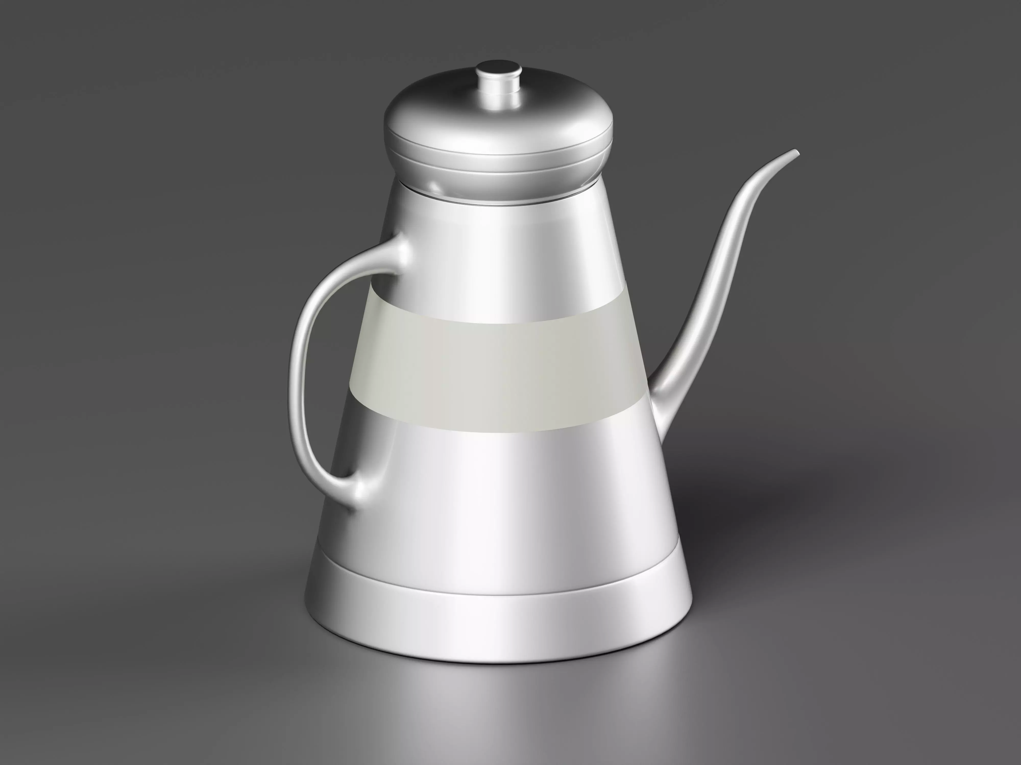 Metal Tea Kettle 3D Model Low-poly 3D model_0