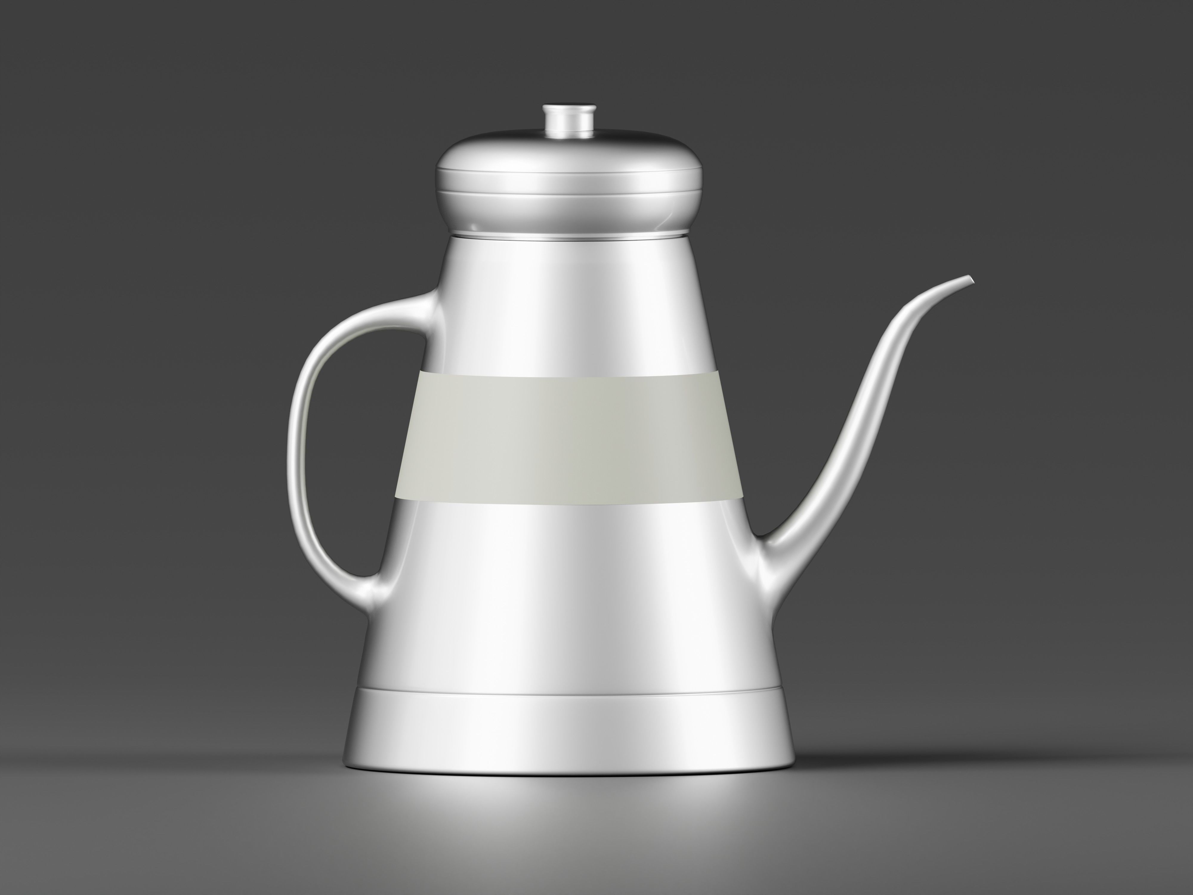 Metal Tea Kettle 3D Model Low-poly 3D model_2
