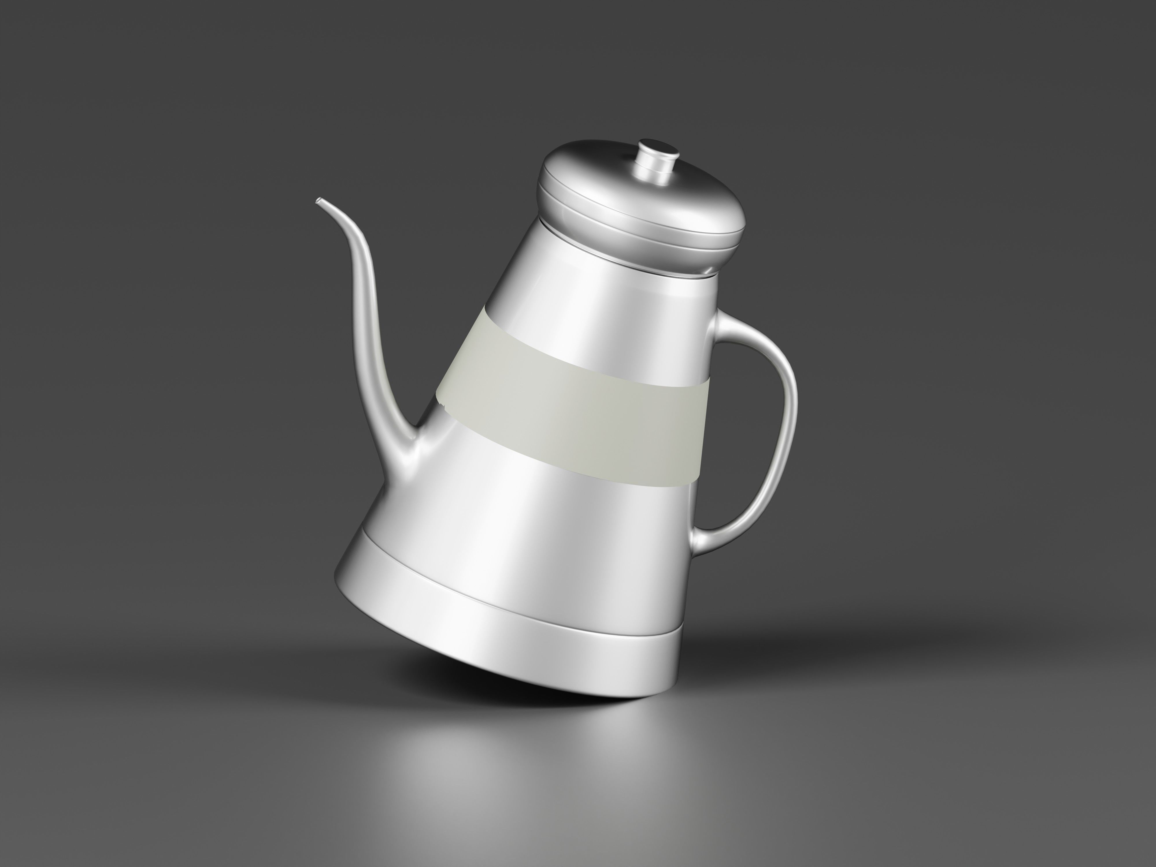 Metal Tea Kettle 3D Model Low-poly 3D model_7