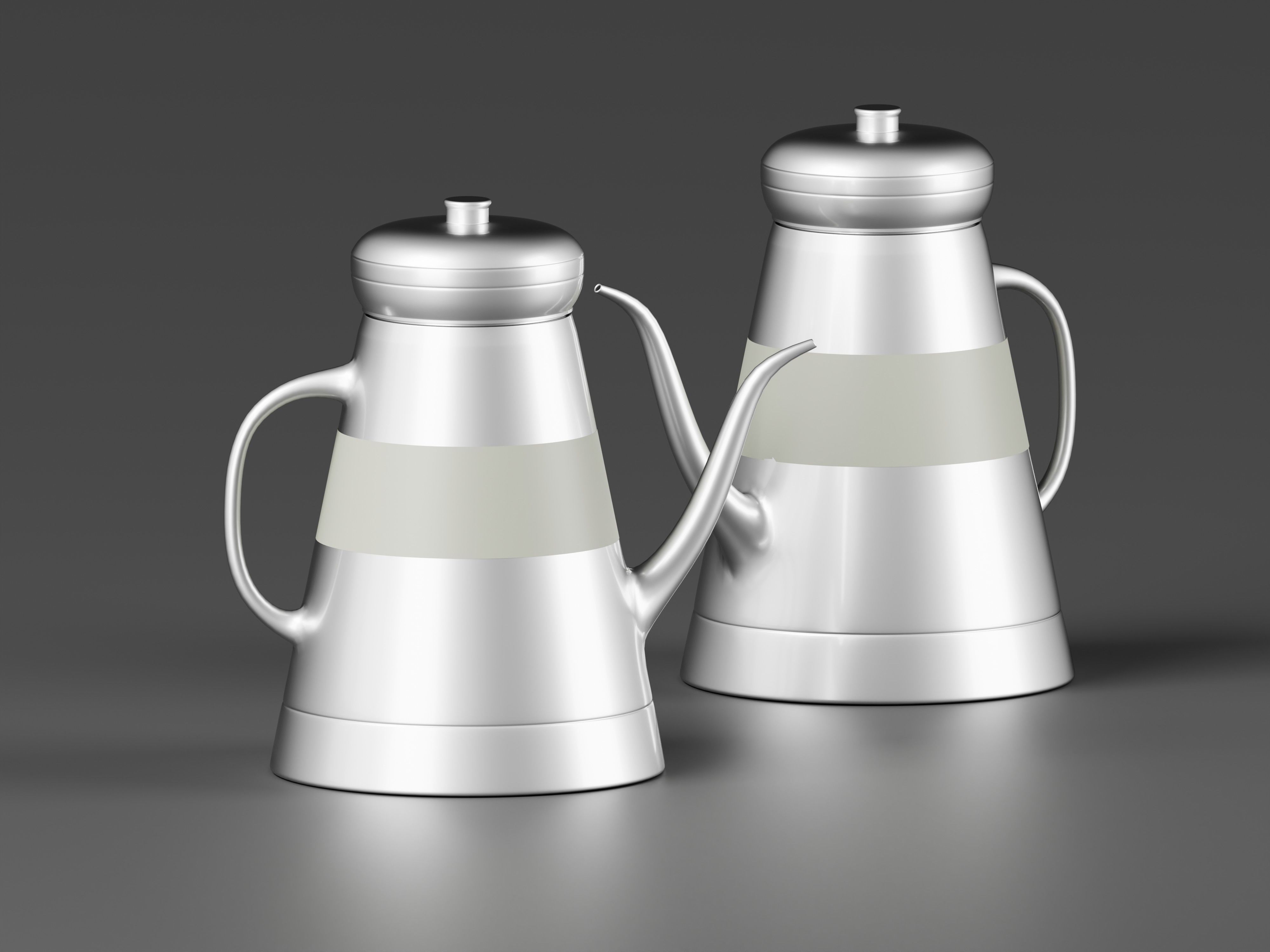 Metal Tea Kettle 3D Model Low-poly 3D model_1
