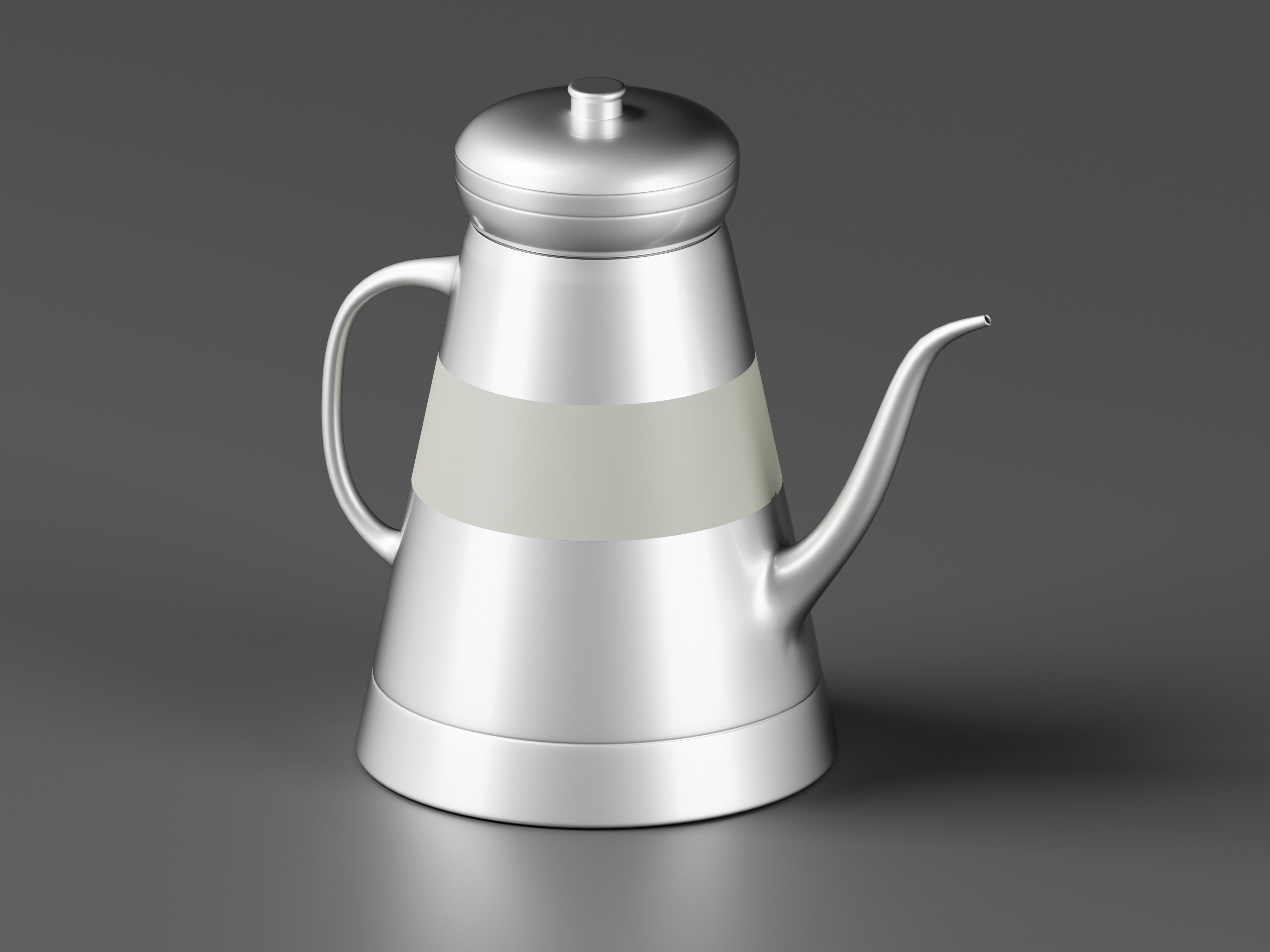 Metal Tea Kettle 3D Model Low-poly 3D model_4