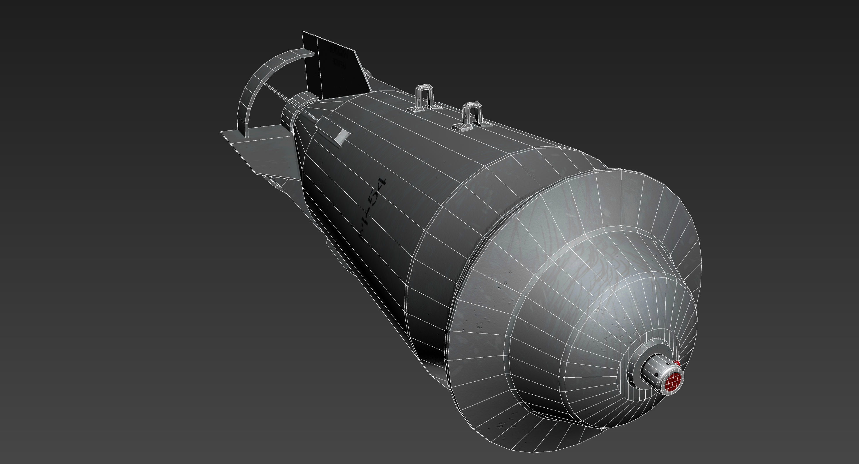 FAB500-M54 Soviet Russian Aircraft Bomb Game Ready PBR Model  Low-poly 3D model_21