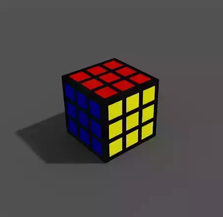 3D Rubiks Cube Model Voxel Art 13x13x13