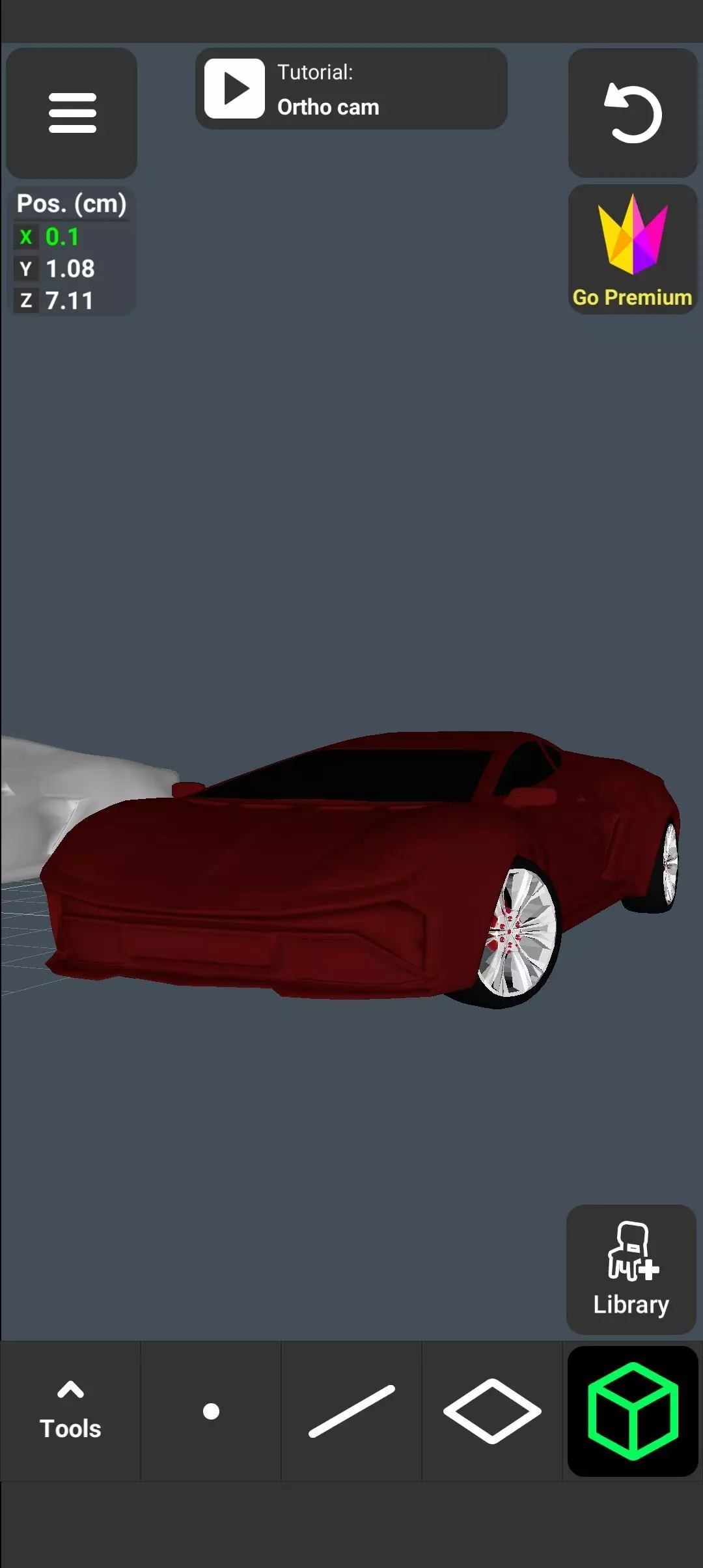 Avtomobil dizayni Low-poly 3D model