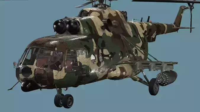Sikorsky Military Helicopter SH-60 Seahawk 3D model Low-poly 3D model