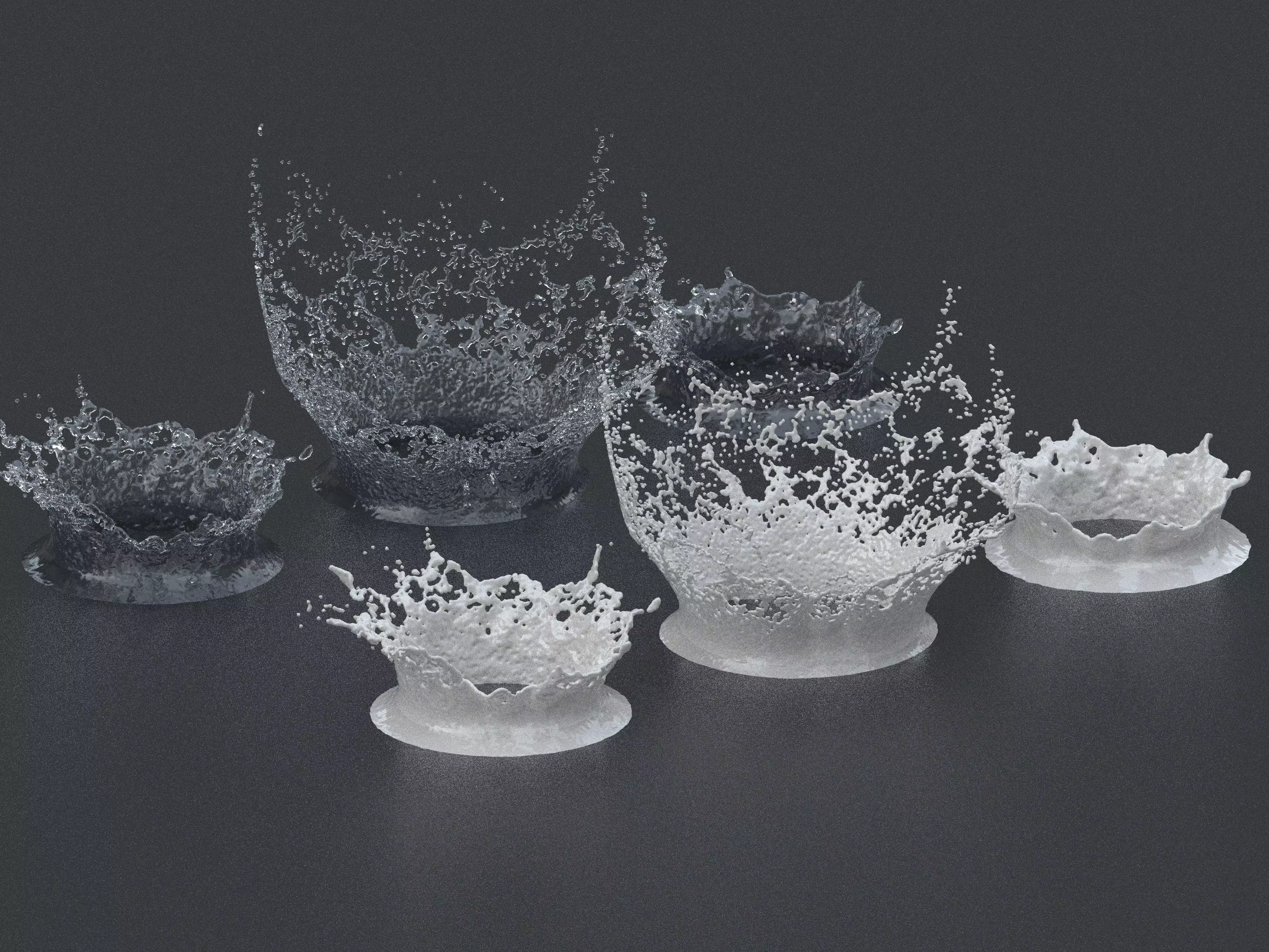 Water - Milk Splash 3D model