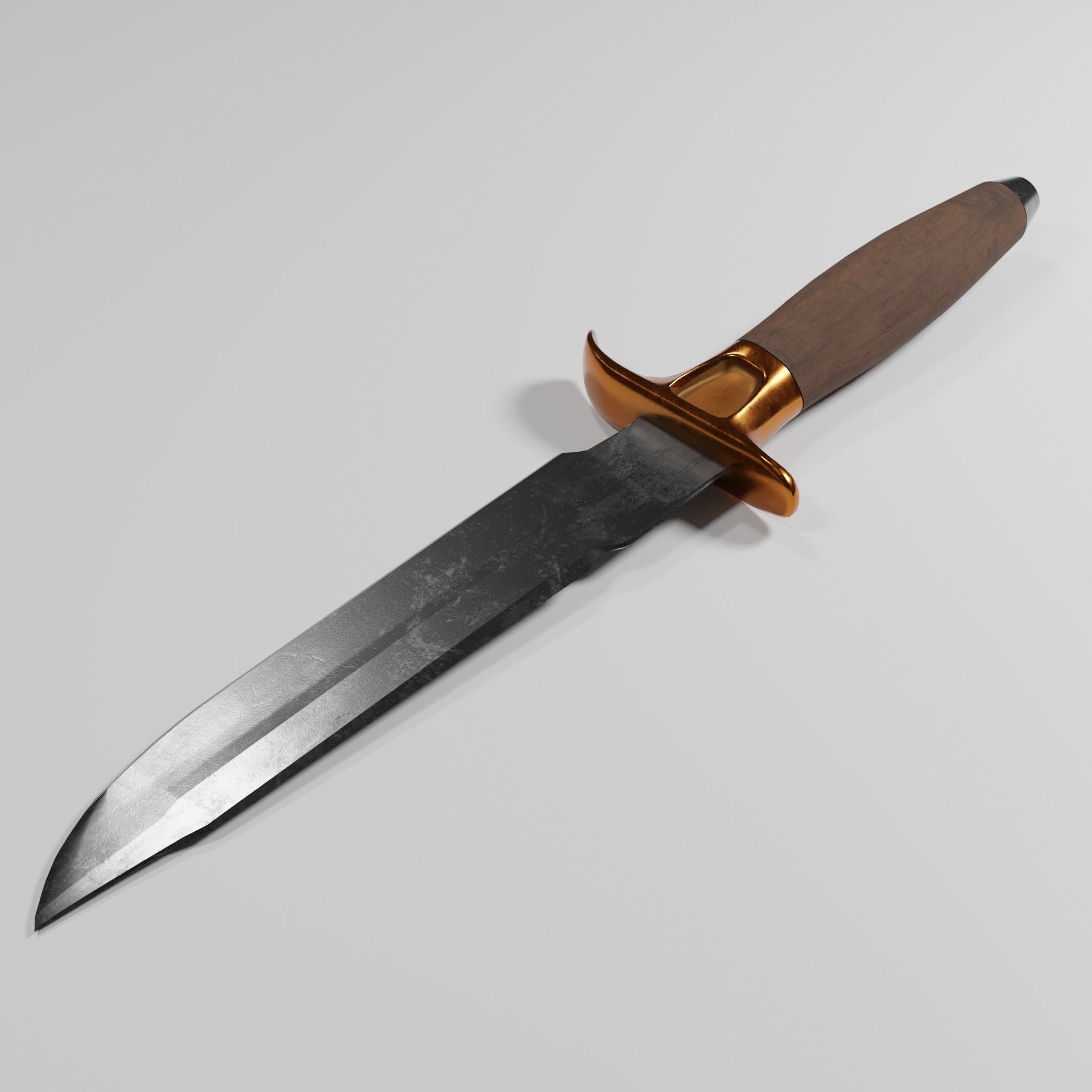 Combat Dagger Low-poly 3D model_1