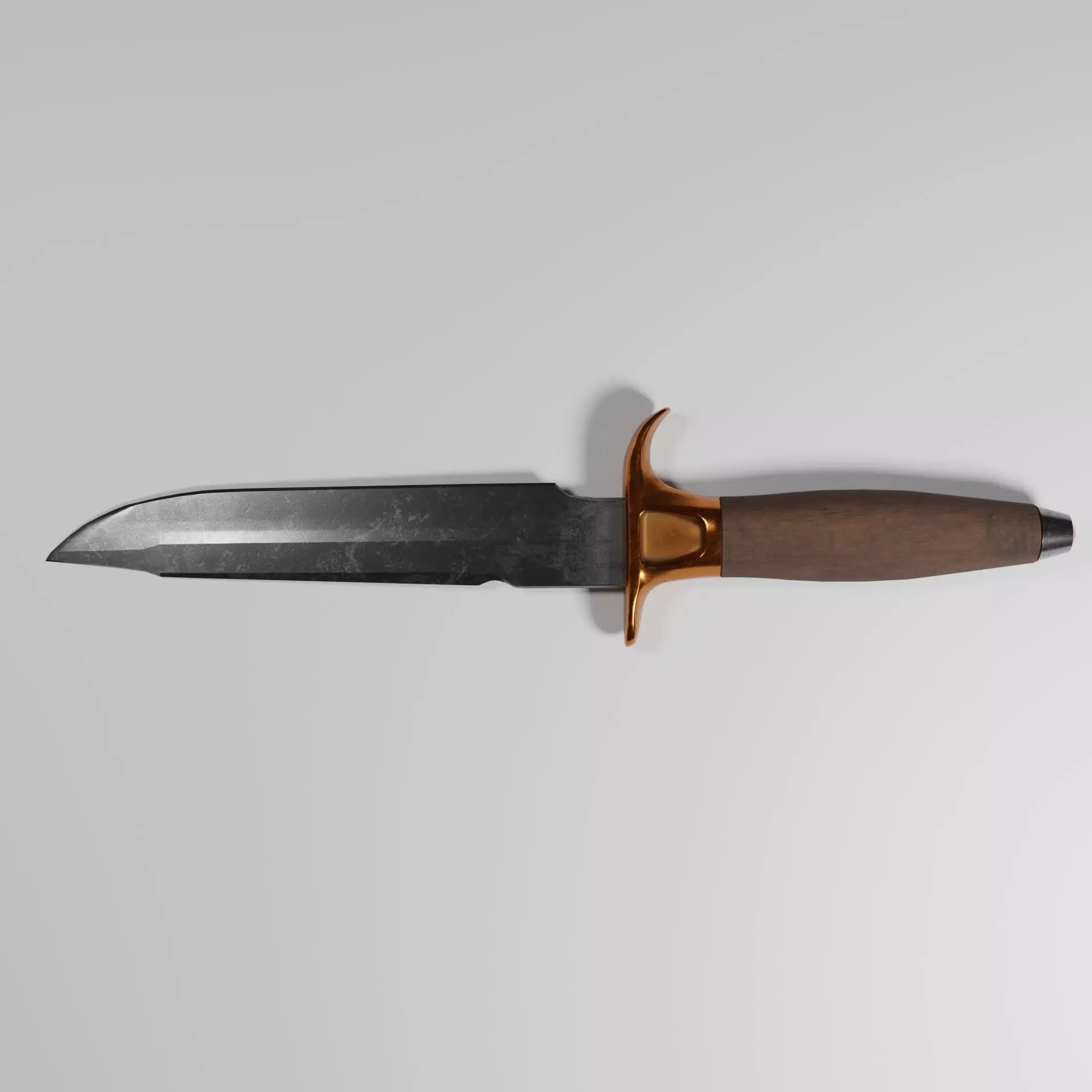Combat Dagger Low-poly 3D model_0