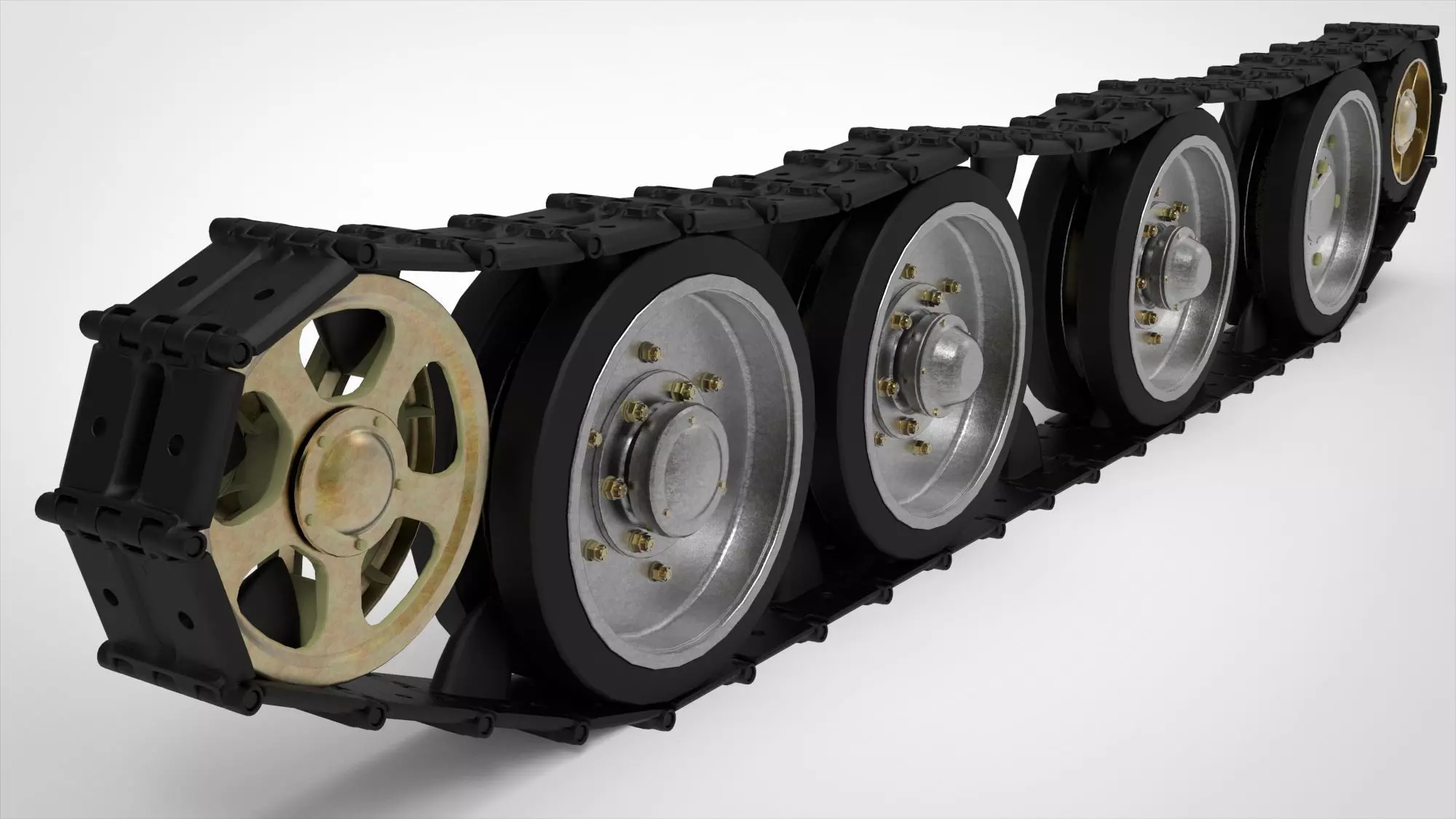 Tank tracks 3D model_0