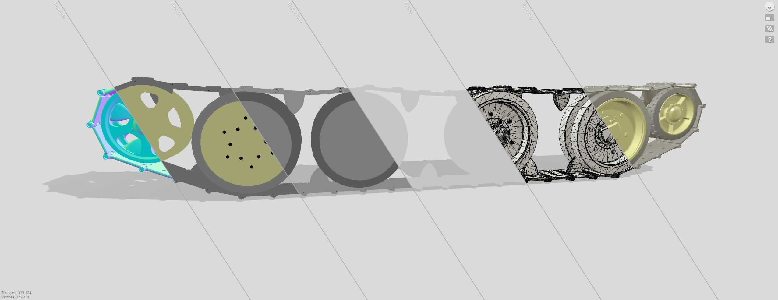 Tank tracks 3D model_10