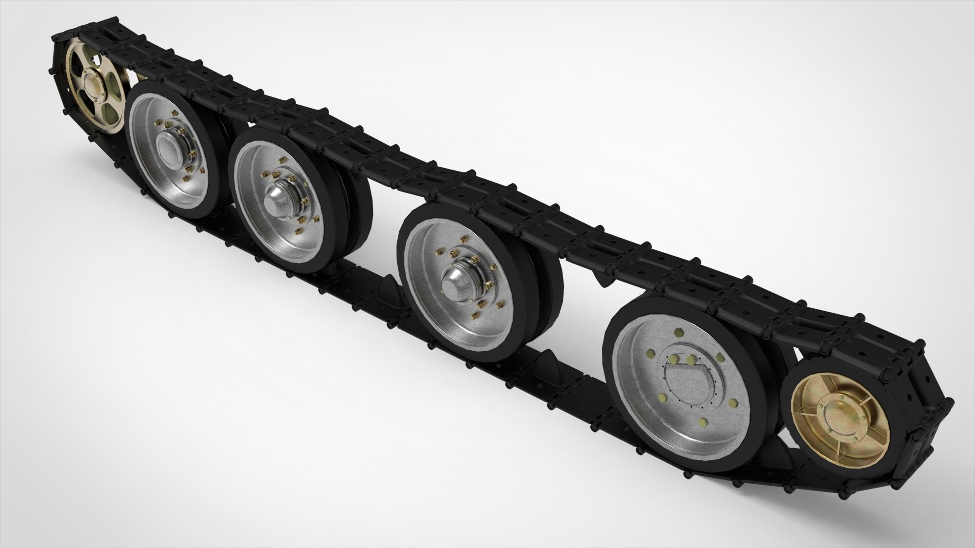 Tank tracks 3D model_6