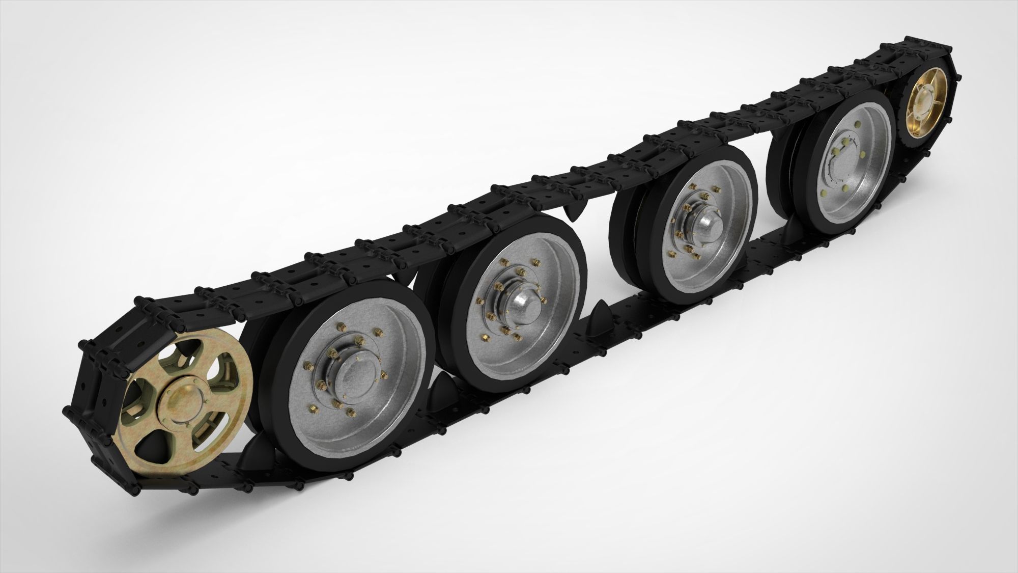 Tank tracks 3D model_7