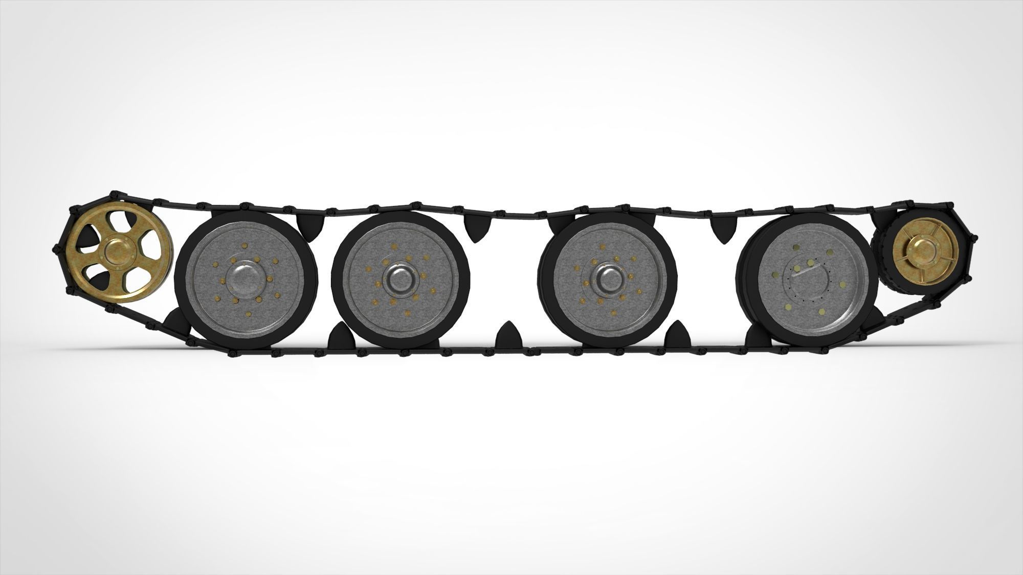 Tank tracks 3D model_8