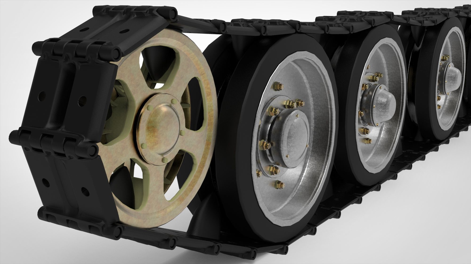 Tank tracks 3D model_5