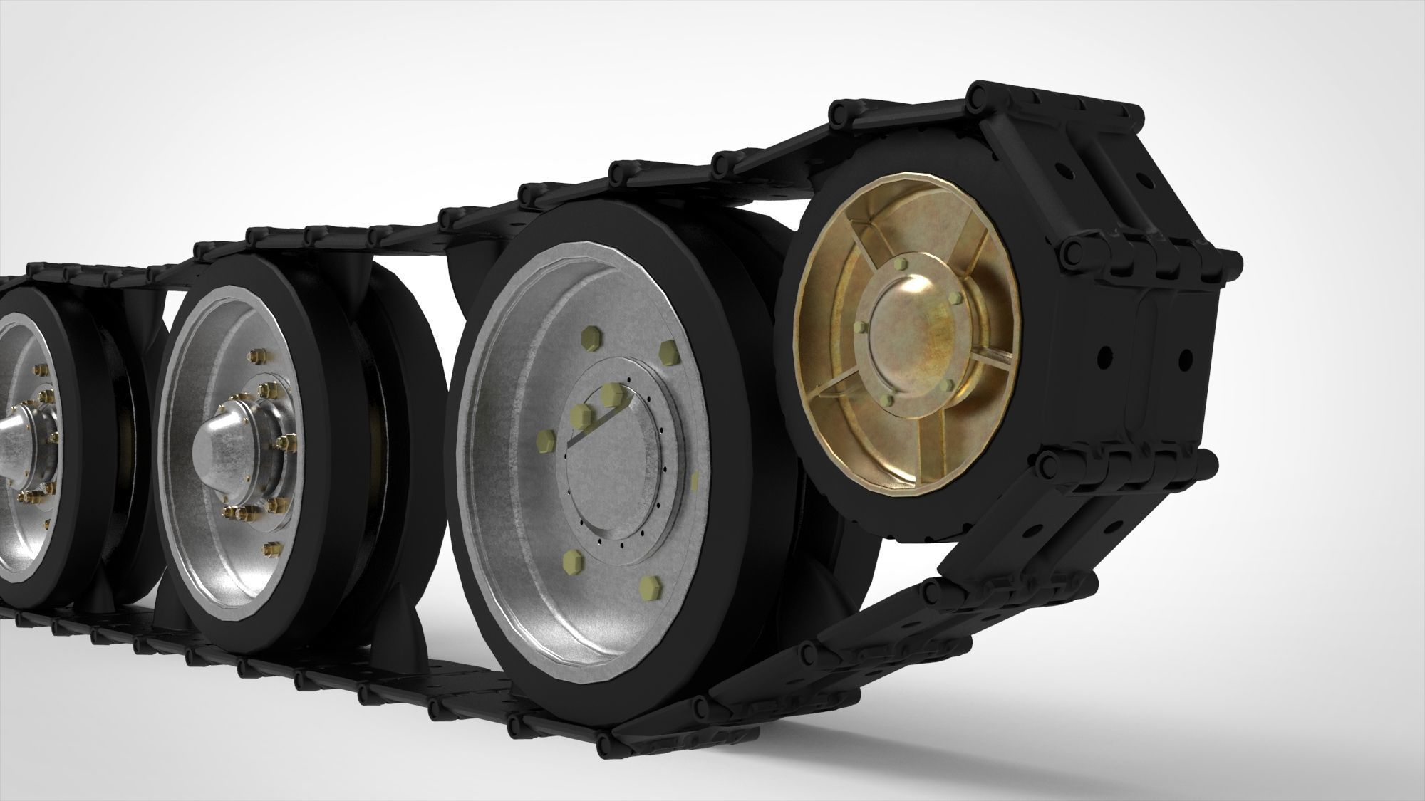 Tank tracks 3D model_3