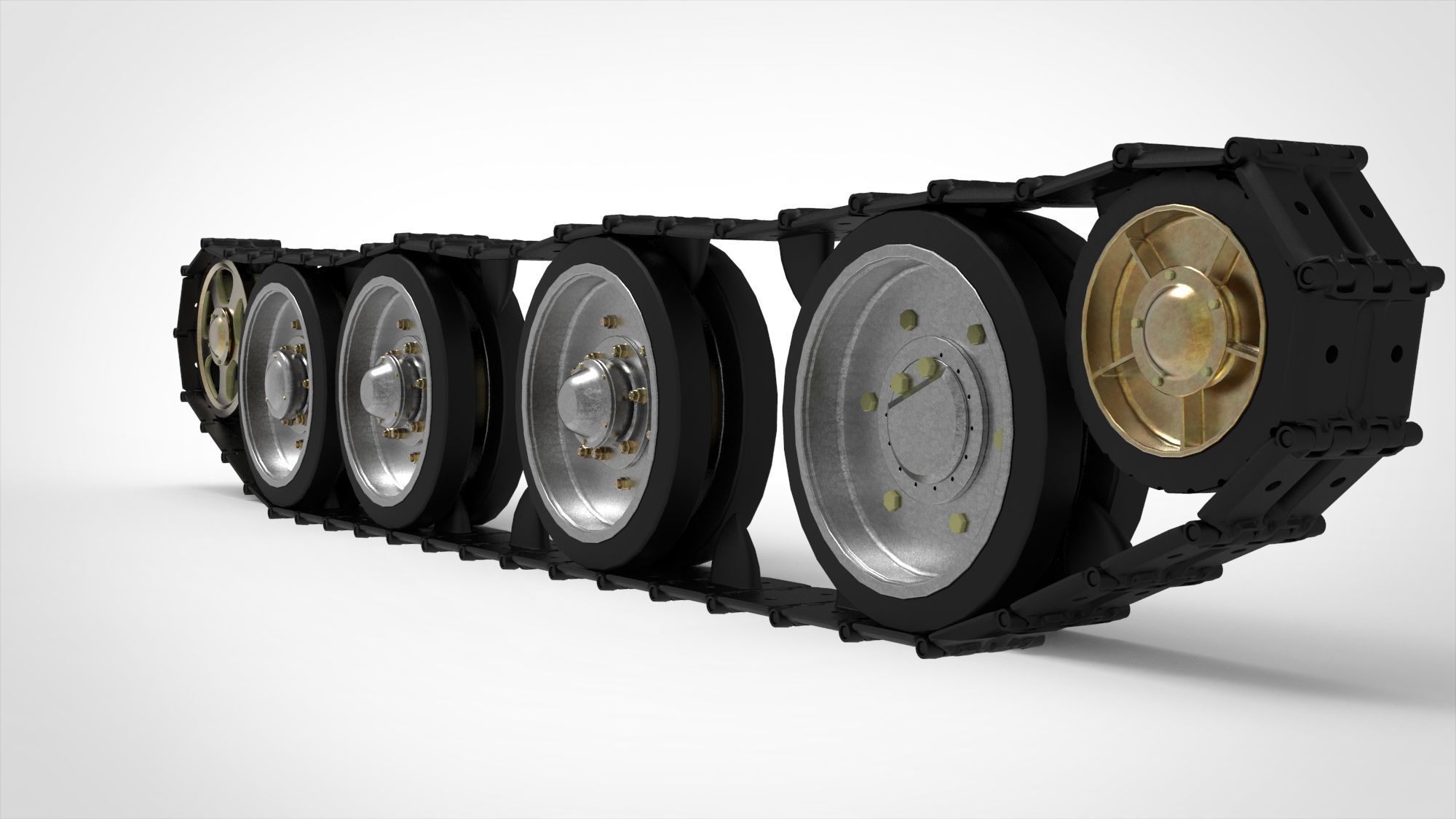 Tank tracks 3D model_2
