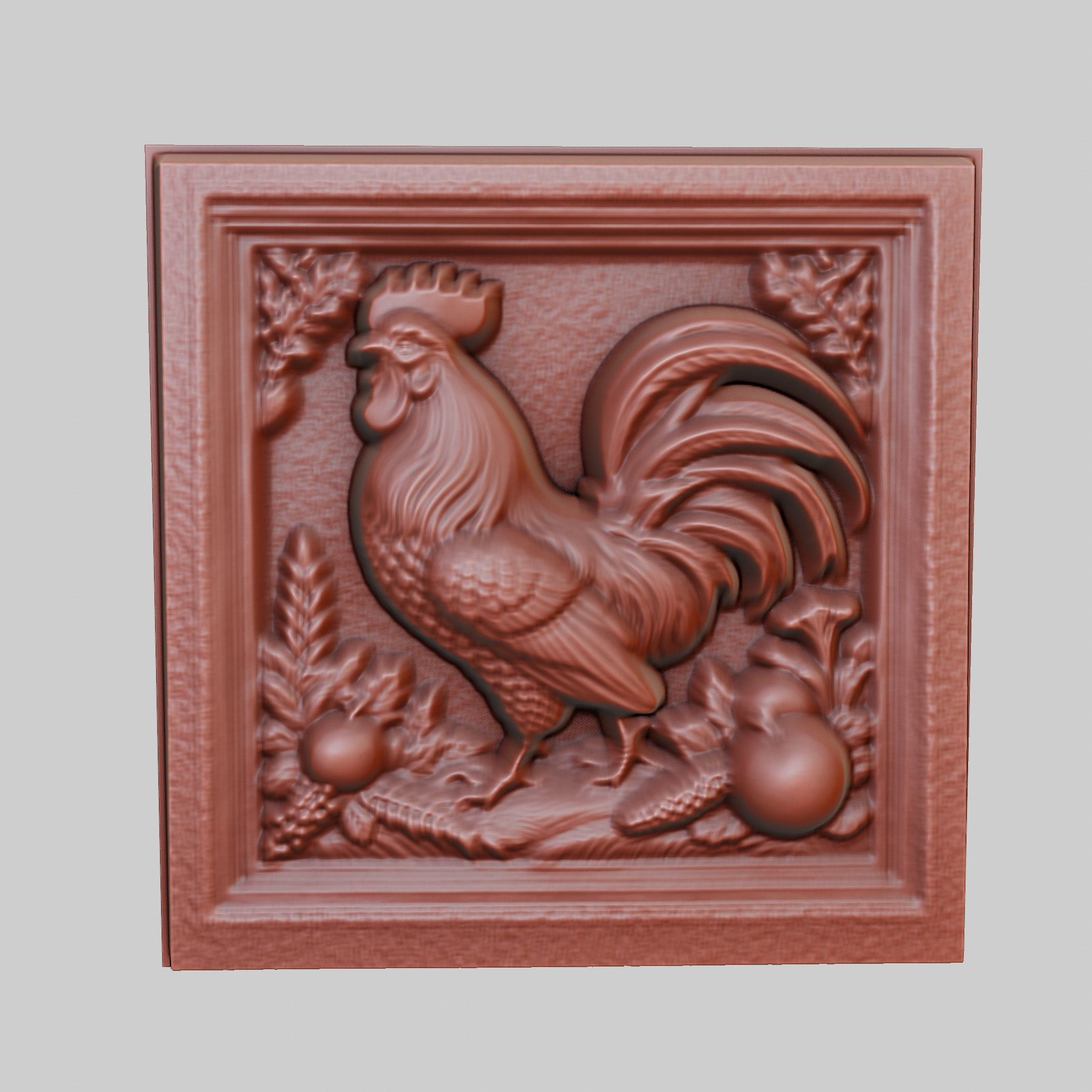 Rooster Animal 3D print model_2