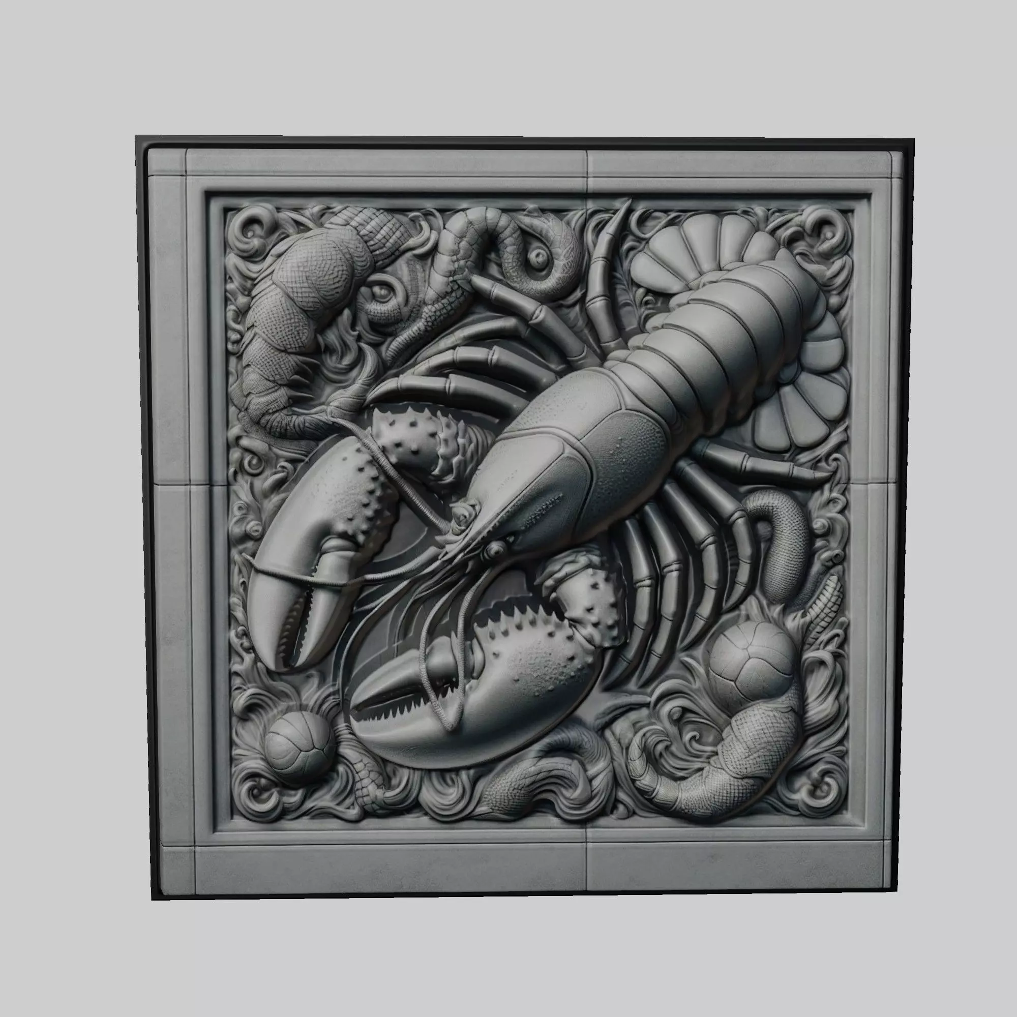 Lobster Animal 3D print model_0