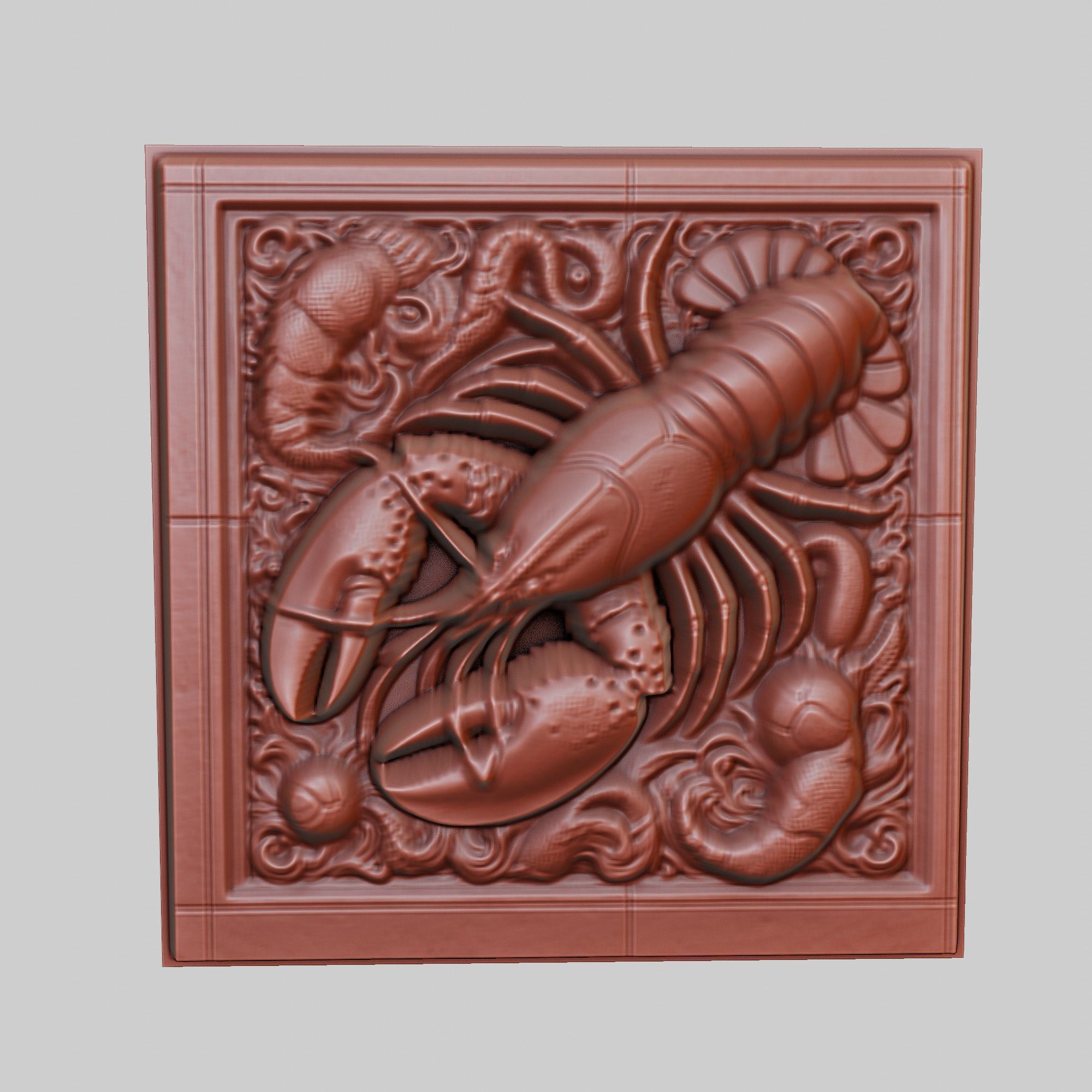 Lobster Animal 3D print model_2