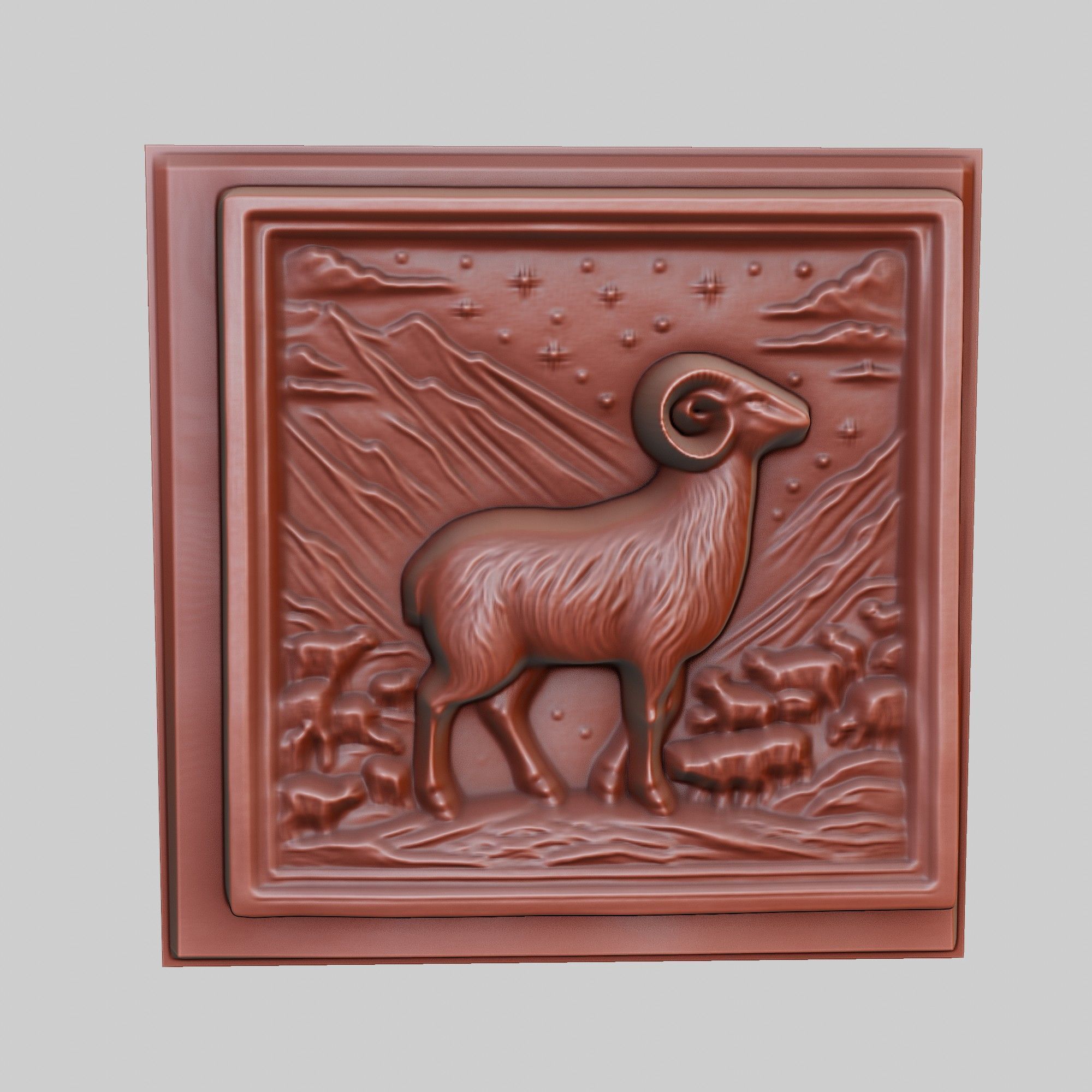 Lamb Animal 3D print model_2