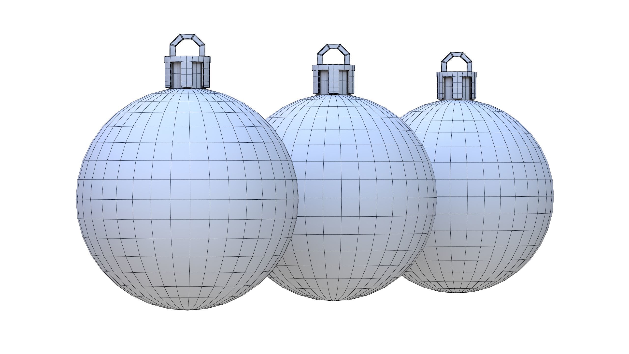 Christmas Ball Collection 02 Low-poly 3D model_7