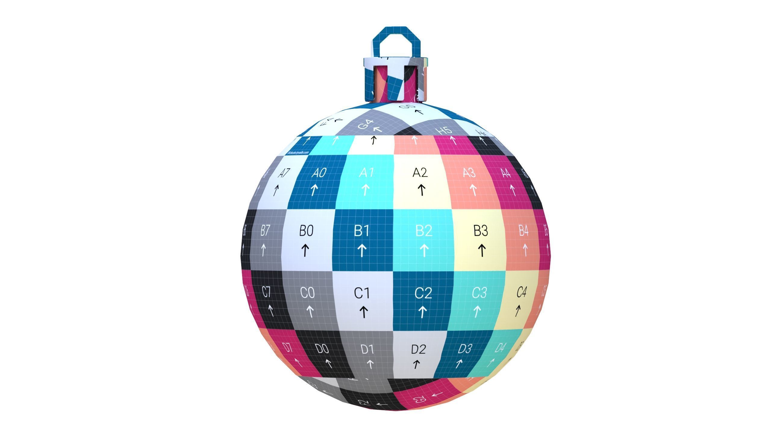 Christmas Ball Collection 02 Low-poly 3D model_10