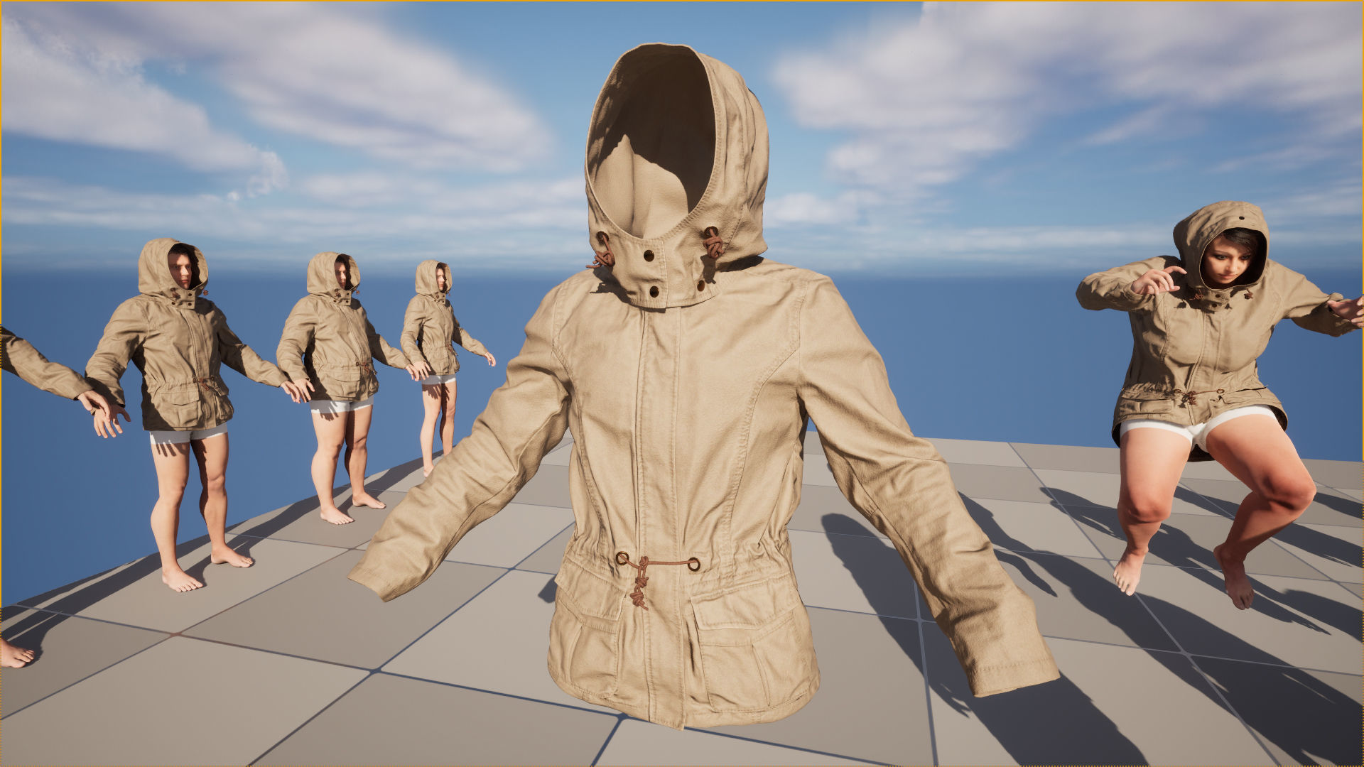 Jacket 98 - All MH Bodies and UE5 Skeletons - Rigged Low-poly 3D model_20