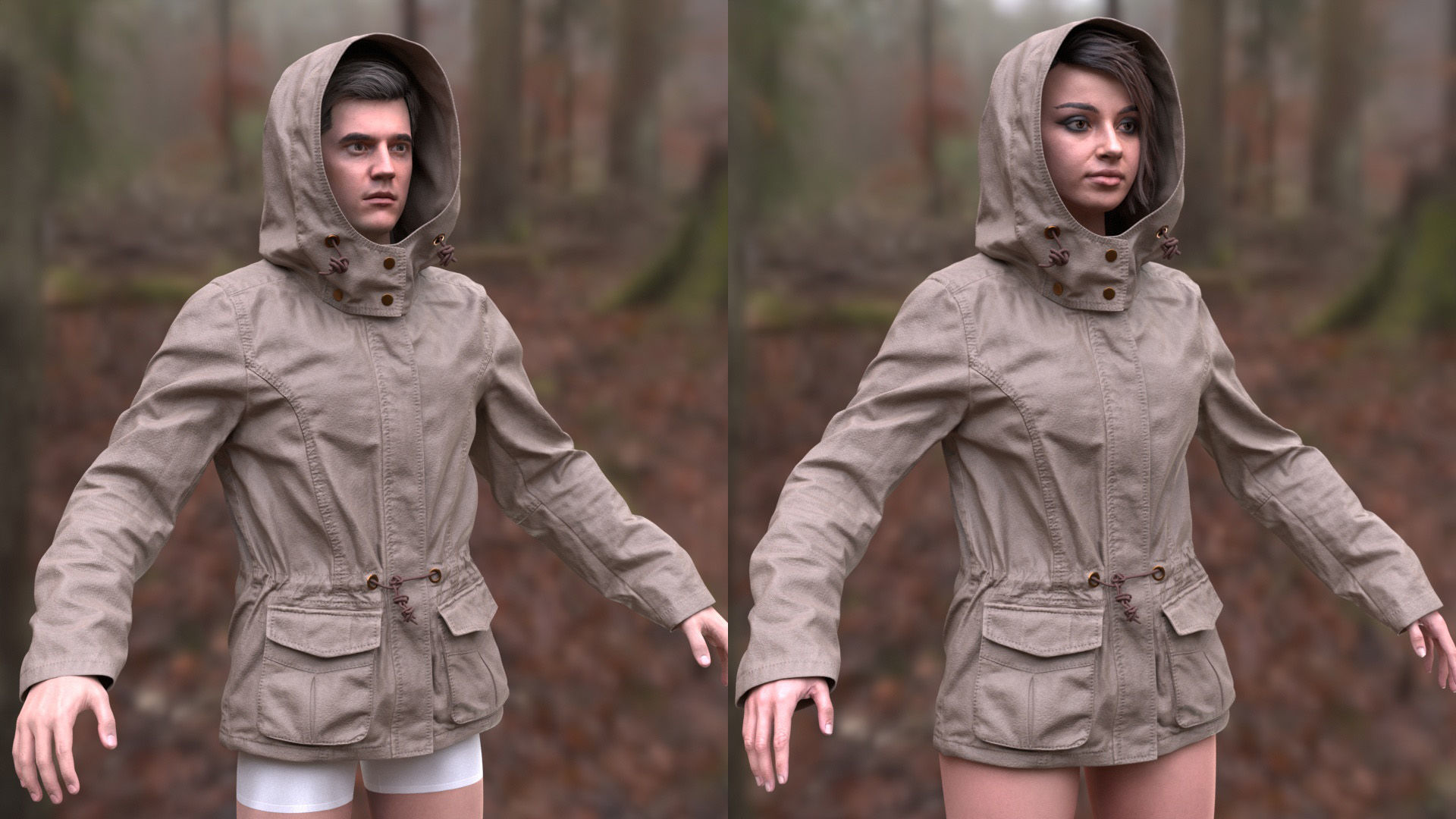 Jacket 98 - All MH Bodies and UE5 Skeletons - Rigged Low-poly 3D model_6