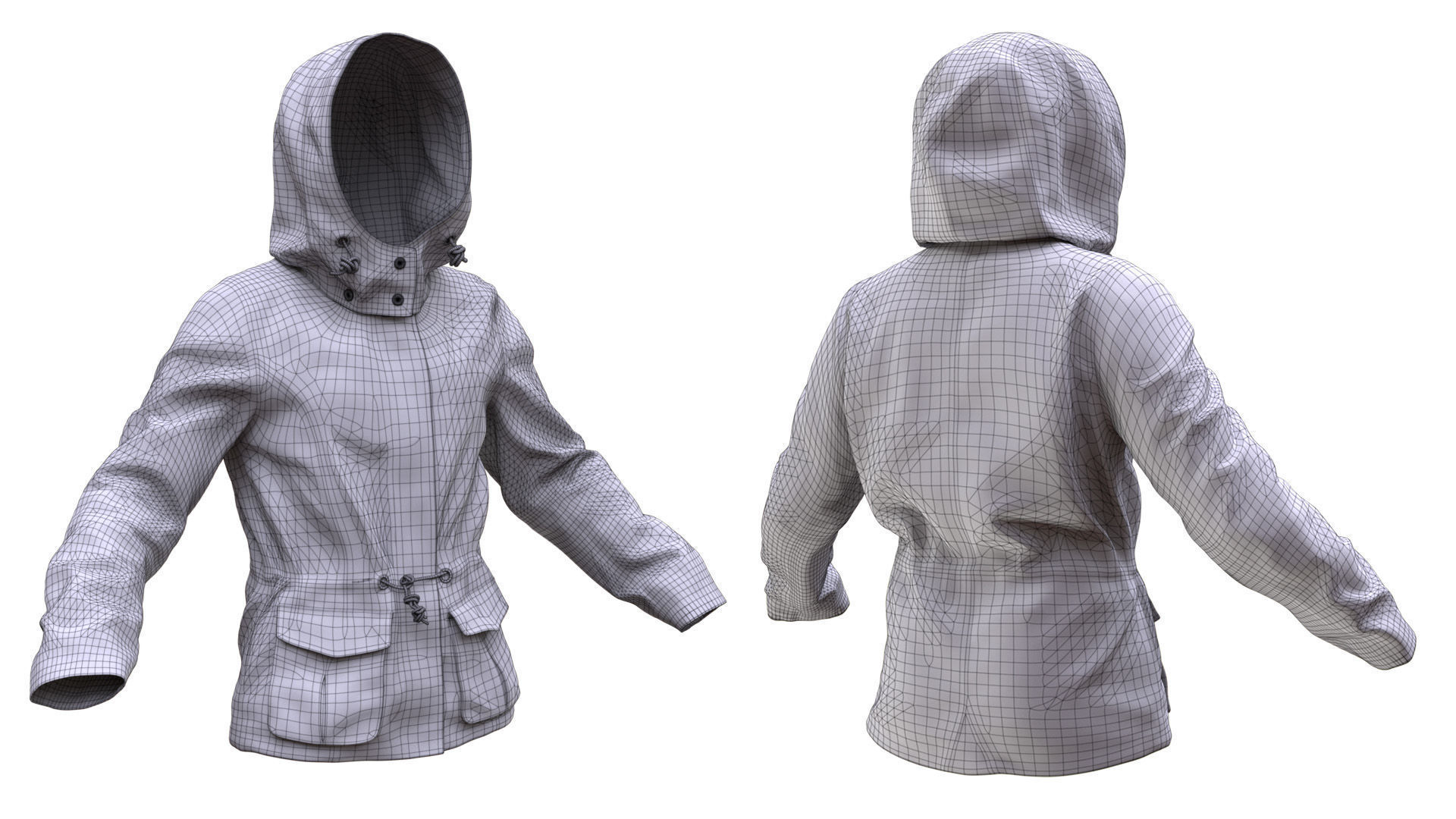 Jacket 98 - All MH Bodies and UE5 Skeletons - Rigged Low-poly 3D model_22