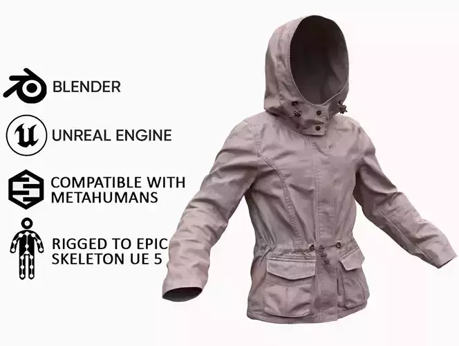 Jacket 98 - All MH Bodies and UE5 Skeletons - Rigged