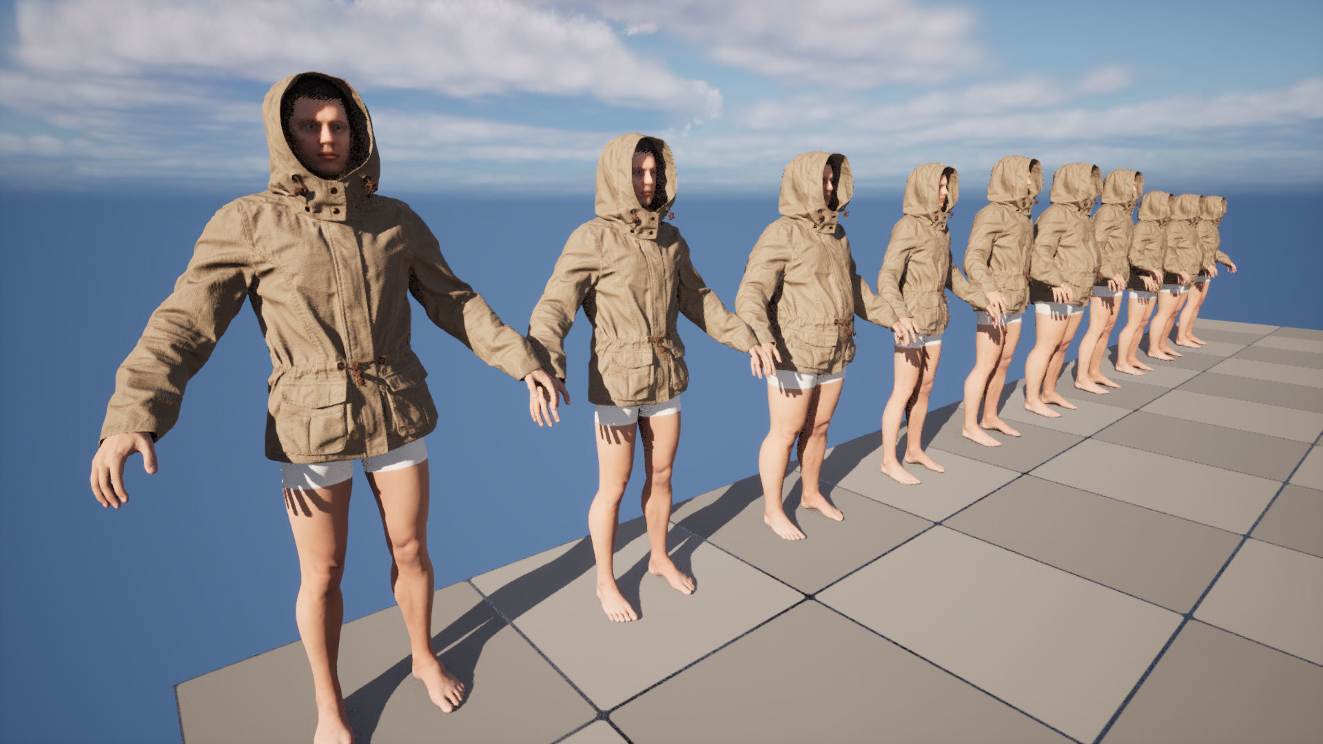Jacket 98 - All MH Bodies and UE5 Skeletons - Rigged Low-poly 3D model_17