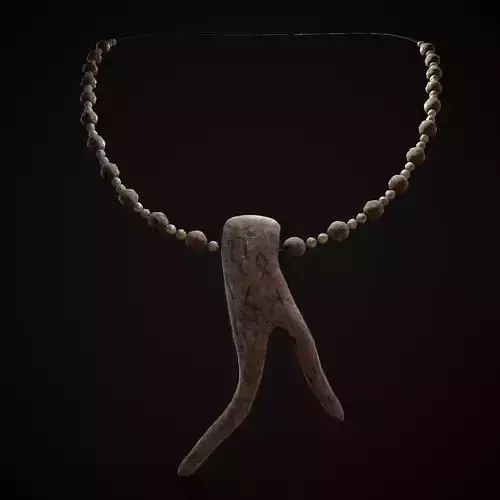Antler Bead Necklace Low-poly 3D model